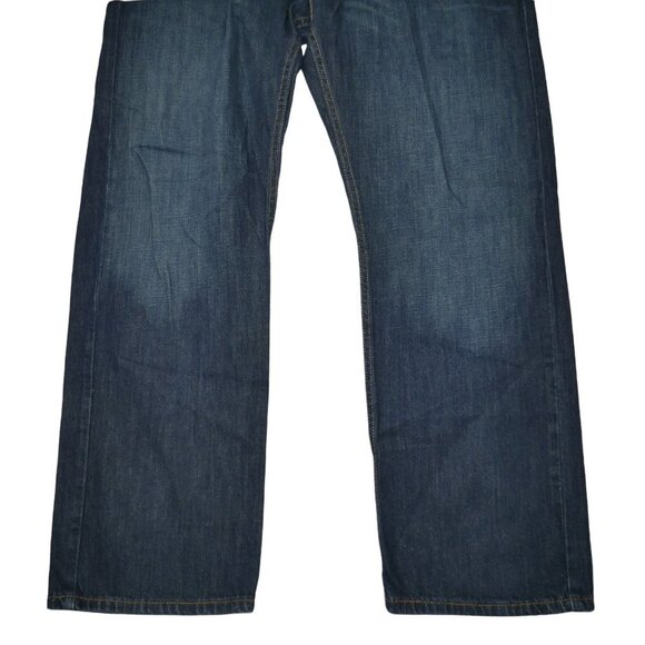 Levis 514 Size 38x30 Jeans Mens Straight Leg Regular Fit Dark Wash Distressed - Picture 5 of 7